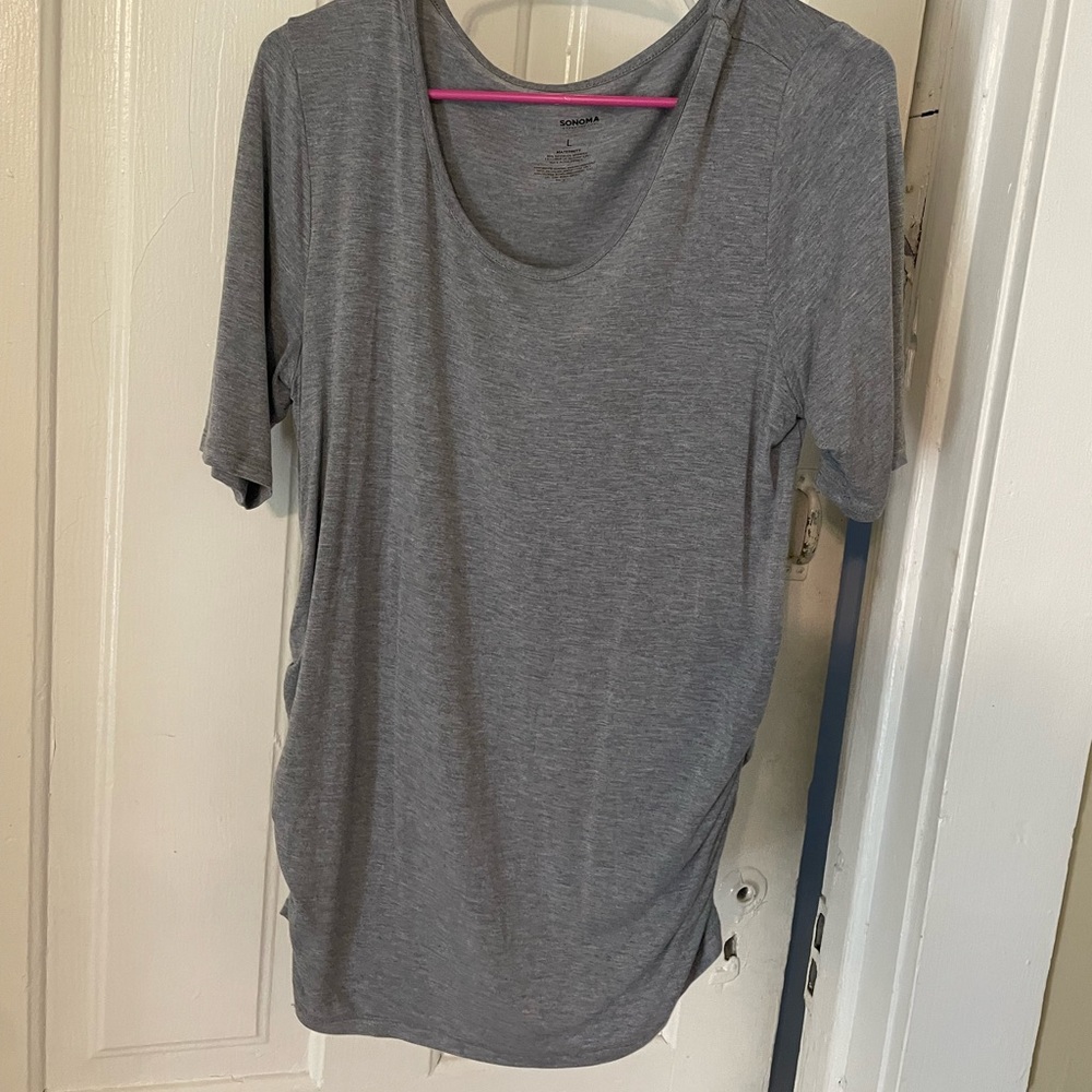 Dark grey maternity shirt